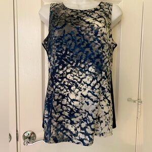 Ann Taylor Shell Mottled Blue Grey Navy Size Small Gently Used Exc Condition